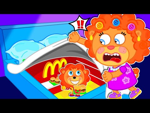 Lion Family | Built a SECRET McDonald's in the Room😝 Funny Stories for Kids  | Cartoon for Kids