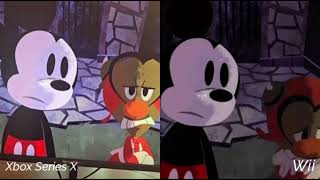 Epic Mickey (Wii VS Rebushed on Xbox Series X): Seers cutscene