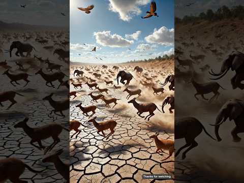 The monkey lives in the jungle but without water all the animals are dying 😭 #ai #monkey #jungle