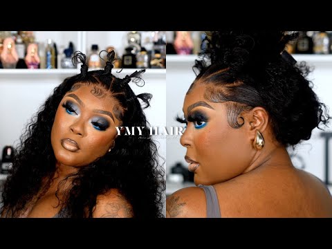 HOW TO: INSTAL A FRONTAL + VIRAL TIKTOK HAIRSTYLE WITH A WIG THAT HAS HIDDEN STRAPS | YMY HAIR