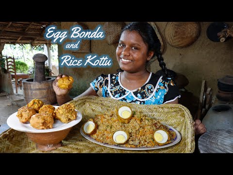 Rice Kottu 😊 Rice kottu and egg bonda is our most delicious dish. village kitchen recipe