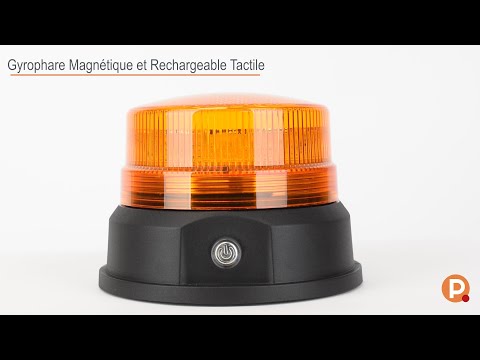 Gyrophare à LED magnétique rechargeable et tactile.