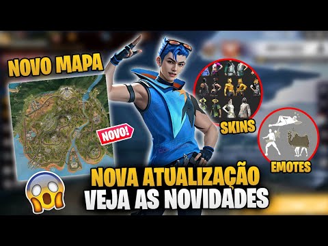 NOVA ATUALIZAÇÃO INSANA NO FREE FIRE! NOVO MAPA, SKINS, EMOTES, NOVO PERSONAGEM E MAIS! 🔥