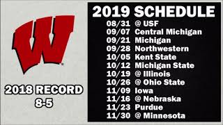 Wisconsin badgers 2019 schedule