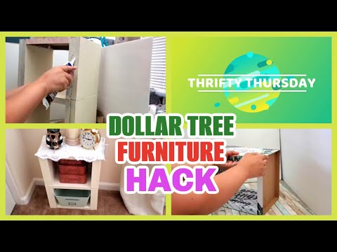 DIY DOLLAR TREE 2-TIER ORGANIZER OR WOODEN SIDE TABLE | DOLLAR TREE DIY WOODEN FURNITURE HACK