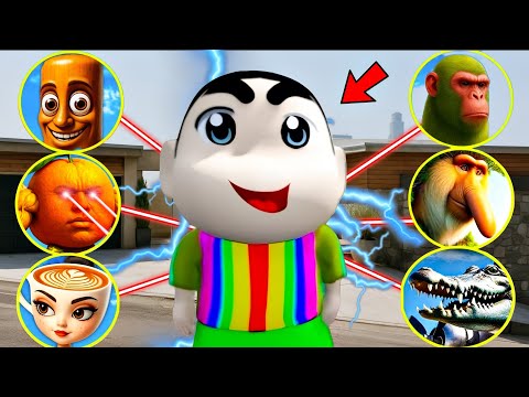 SHINCHAN PLAYING AS EVERY BRAINROT SUPER HERO IN GTA 5