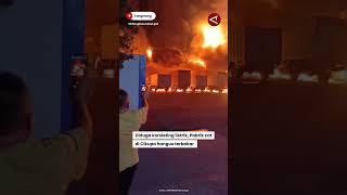 Diduga korsleting listrik, Pabrik catdi Cikupa hangus terbakar