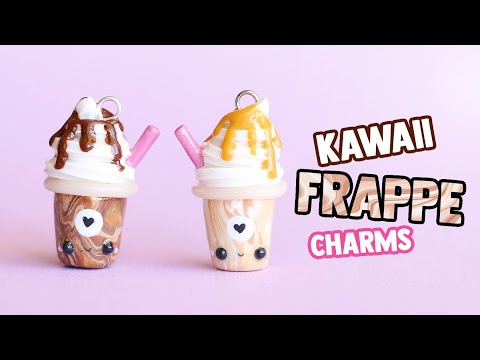 Kawaii Chocolate Caramel Frappe │ Polymer Clay Tutorial