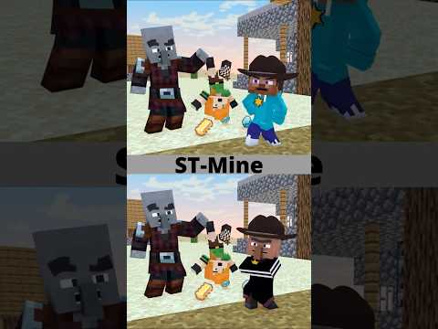 Baby Steve VS Bad Villager. Western story. #shorts