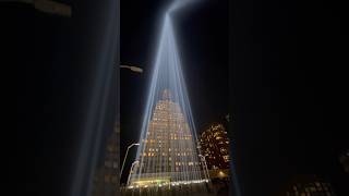 9/11 tribute in lights.