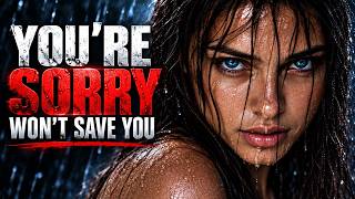 "Your Sorry Won't Save You, the pain that's healed"