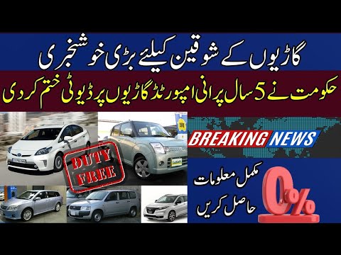 How much duty tax is charged on imported cars? Can a 5-year-old car be imported?