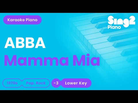 ABBA, Ripley Alexander – Mamma Mia (Lower Key) Piano Karaoke