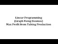 Linear Programming and Profit Maximization