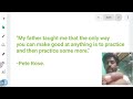 The Importance of Practice in Learning