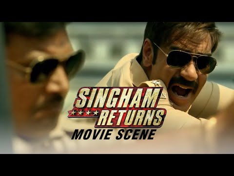 Ajay Devgn Was Shot By A Gang Member | Singham Returns | Movie Scene