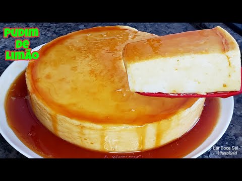 PUDIM DE LIMÃO SEM FORNO SEM OVOS SEM MAIZENA