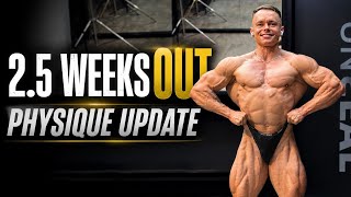 Natural Pro at 2.5 Weeks Out - Physique Update & Upper Body Session