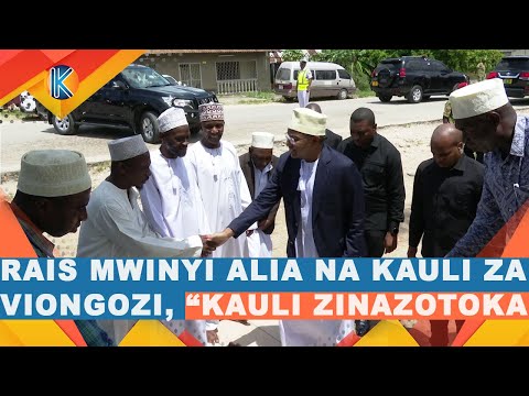 RAIS MWINYI: "KAULI YAKO MOJA TU INAWEZA KUTUHARIBIA MAMBO MENGI / KUVURUGA AMANI"