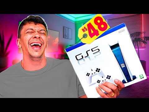 COMPREI O PLAYSTATION 5 MAIS BARATO DA INTERNET! OLHA O QUE CHEGOU 😂