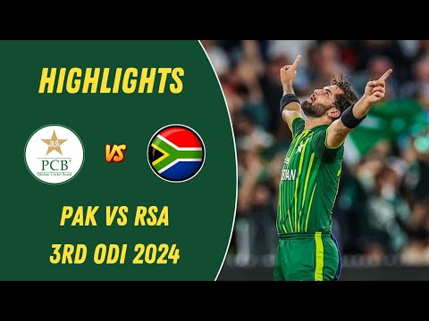 Pakistan vs South Africa 3rd ODI Highlights 2024 | Pak vs SA