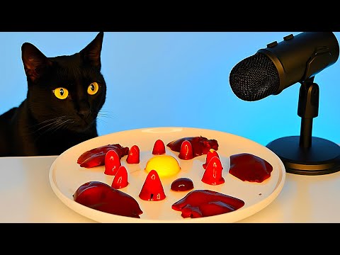 ASMR Mukbang Cat Eating Food | Satisfying Relaxing Sounds