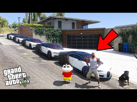 Franklin Made WORLD'S LONGEST BUGATTI CHIRON With Shinchan In GTA 5!