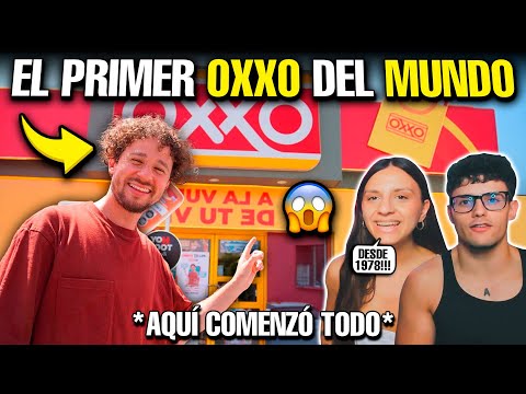 ESPAÑOLES REACCIONAN al PRIMER OXXO DEL MUNDO😱🇲🇽  **sorprendente**