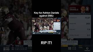 Ashton Daniels Needs to RIP IT vs. SMU #cfb #fsu #collegefootball