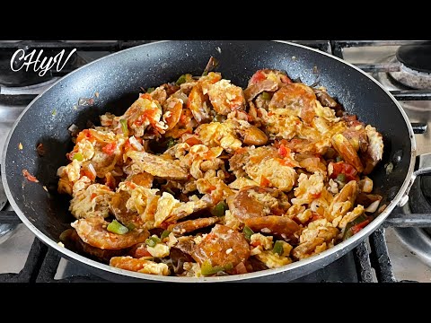 Camarones Secos con Huevo para el DESAYUNO