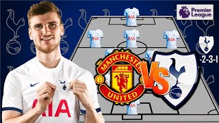 DEBUT TIMO WERNER!! TOTTENHAM VS MAN UNITED | TOTTENHAM POTENTIAL LINEUP PREMIER LEAGUE GAMEWEEK 21