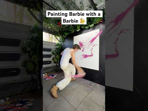 I painted Barbie with a ​⁠@Barbie 👩‍🦳 #margotrobbie #paintings #art #barbie #mattel