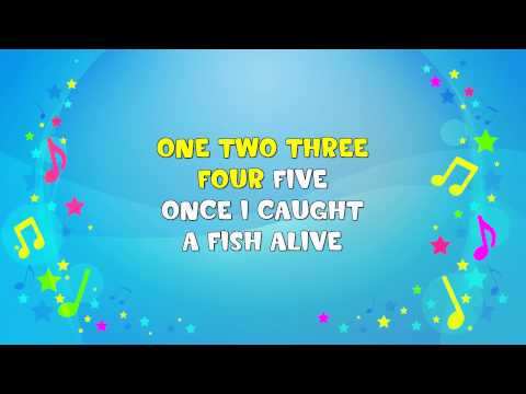 1 2 3 4 5 Once I Caught a Fish Alive | Sing A Long | Learning Song | Nursery Rhyme | KiddieOK - YouTube