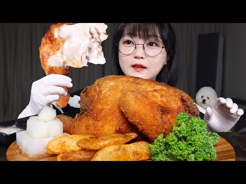 시장통닭st 겉바속촉! 통닭 먹방🍗CRISPY FRIED WHOLE CHICKEN MUKBANG ASMR