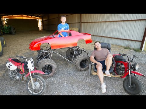 Playing with Monster Trucks and Motorcycles in Mud Compilation