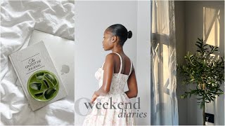 weekend diaries 01 🫧 | relaxed hair wash day  + what God is teaching me + maintenance + braai prep