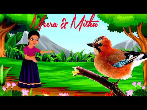 Hindi Cartoon Video | Meera & Mithu Khahani | A beautiful parrot Mithu And Meera Story | 🦜 & 💃