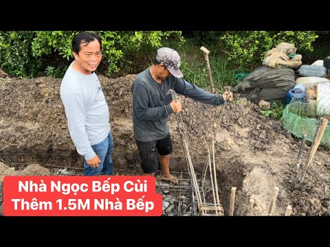 Nhà Ngọc Bếp Củi được MTQ hỗ trợ nong rộng ra thêm 1.5m sau nhà bếp tổng diện tích 82.5m