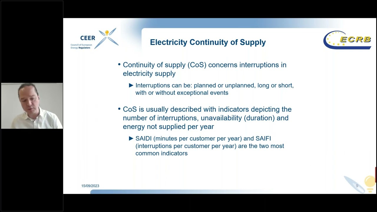CEER ECRB second webinar on the 7th Benchmarking Report on the Quality of Electricity and Gas Supply