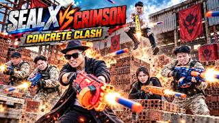 LTT Game Nerf Guns : SEAL X Nerf Guns Fights Crimson Crime - Cardboard On Concrete
