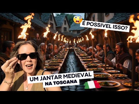 Participei de um jantar medieval na Toscana na Itália! 🇮🇹  Que experiência incrível!