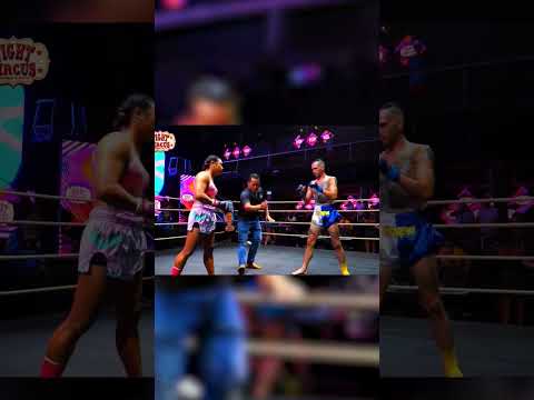 متحولة جنسيا ضد مقاتل محترف #kickboxing #mma #boxing #gym