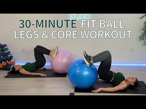 30-MINUTE STABILITY BALL WORKOUT / TONE & TIGHTEN YOUR LEGS, GLUTES, & CORE USING JUST YOUR FIT BALL