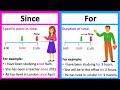 Understanding 'Since' and 'For'
