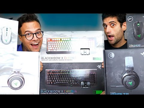 Kit GAMER RAZER completo - Unboxing BlackWidow, Lancehead, Kraken e Invicta GunMetal & Mercury
