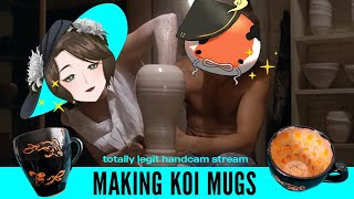HANDCAM: Making Koi Mugs! Ceramic Throwing & Glazing
