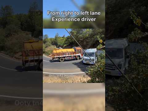 #trucklover Ashok Leyland truck in sharp curve #trucklovers #drivingskills #drivingskills