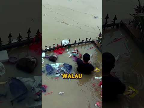 Nekat Terobos Banjir Demi Barang Kesayangan