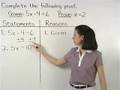 Exploring Two-Column Algebra Proofs