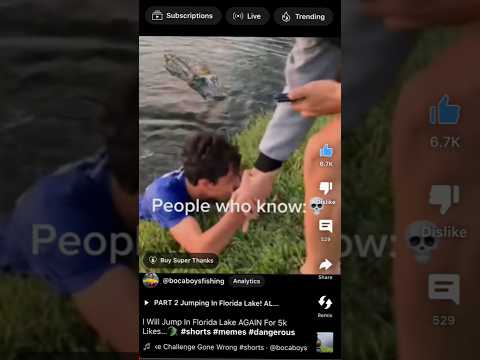Jumping In Florida Lake AGAIN For 100k Likes…?? #shorts